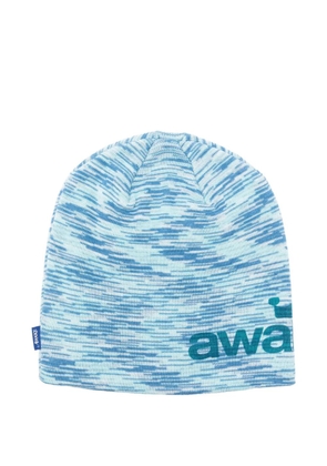 Awake NY logo-print beanie - Blue