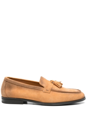 Doucal's leather loafers - Orange