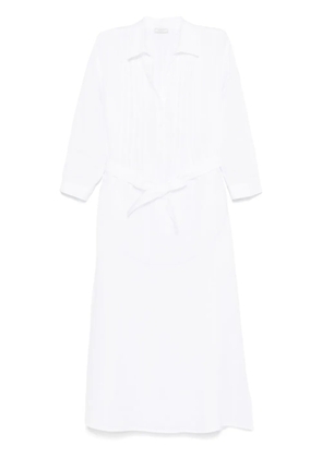 Peserico pintuck-detail midi dress - White