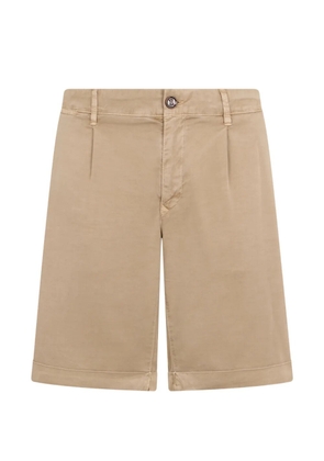 Moorer pleat turn-up shorts - Neutrals