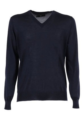 Filippo De Laurentiis V-neck long-sleeve sweater - Blue