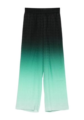Casablanca Gradient Ping Pong jacquard silk trousers - Black