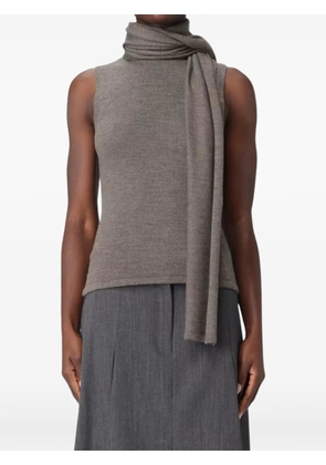 STAUD Canal turtleneck sleeveless knitted top - Brown