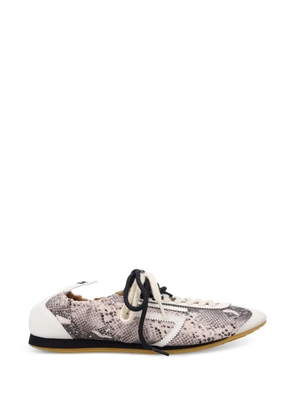 Puraai snakeskin lion sneakers - Neutrals
