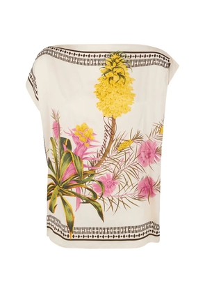 Blumarine floral-print top - Neutrals