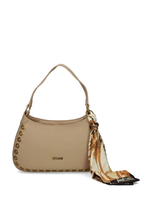 Just Cavalli scarf-embellished shoulder bag - Neutrals
