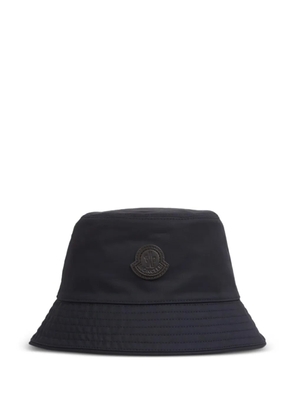 Moncler logo-patch bucket hat - Blue