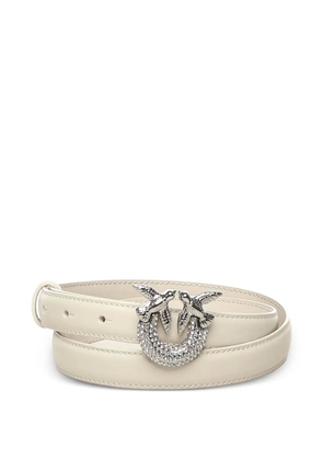 PINKO logo-buckle leather belt - Neutrals