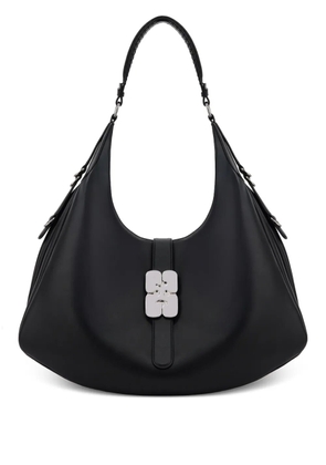 GANNI hardware-detail shoulder bag - Black