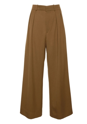 WARDROBE.NYC wide-leg virgin wool trousers - Brown