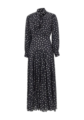 Rixo Marigold polka dot pattern midi dress - Blue