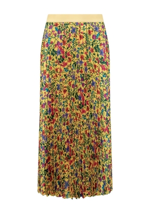 Max Mara floral-print skirt - Yellow