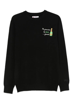 MC2 Saint Barth Heron embroidered crew-neck sweater - Black