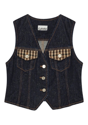 GANNI denim waistcoat - Blue
