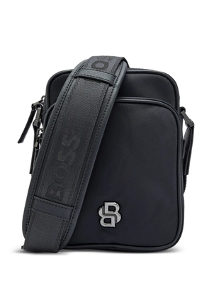 BOSS logo strap messenger bag - Blue