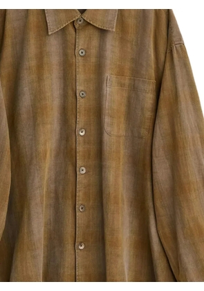 OUR LEGACY Borrowed checked-pattern shirt - Brown
