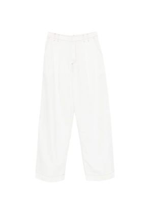 DARKPARK contrast-stitch trousers - White