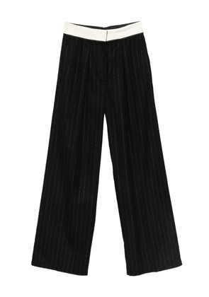 Forte Forte pinstripe straight-leg trousers - Black