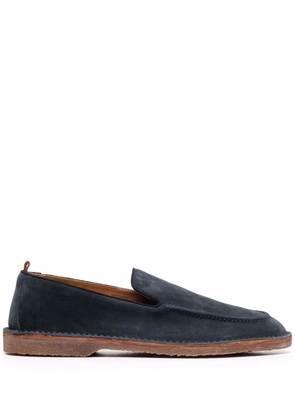Buttero round-toe suede loafers - Blue