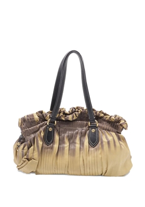 Etro Vintage Pleated Ombre leather shoulder bag - Neutrals