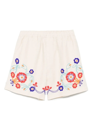 BODE Beaded Garden Party shorts - Neutrals
