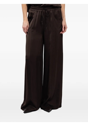 ANY PLACE drawstring-waist satin trousers - Brown