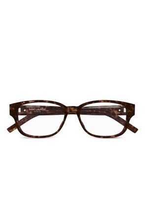 Saint Laurent Eyewear rectangle-frame glasses - Brown