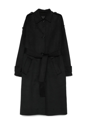 LIU JO belted single-breasted coat - Black