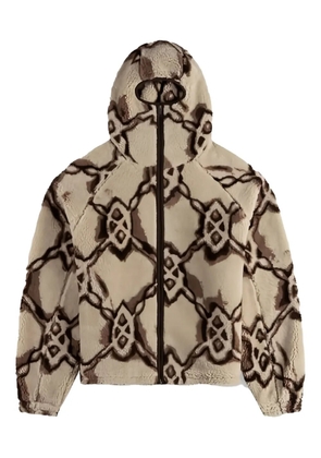 Daily Paper shield-pattern hooded jacket - Neutrals