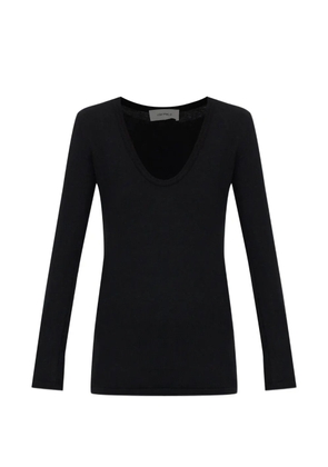 Lisa Yang Amalea scoop-neck long-sleeve T-shirt - Black