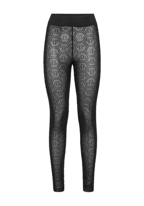 Philipp Plein Monogram Strass leggings - '02 black'