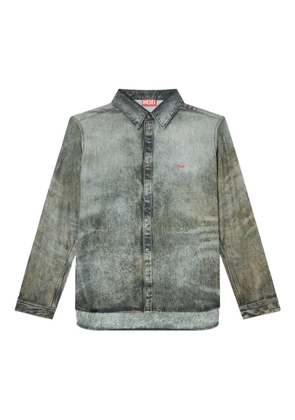 Diesel acid-wash long-sleeve shirt - Black