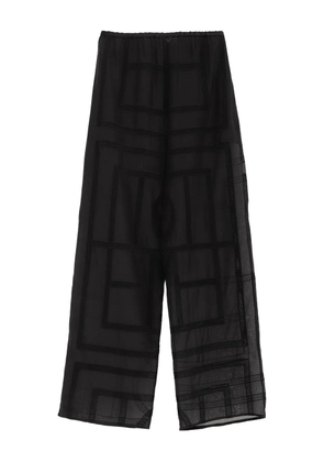 TOTEME geometric-pattern pants - Black