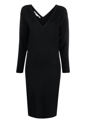 Stella McCartney V-neck knitted midi dress - Black