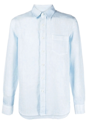 120% Lino button-up linen shirt - Blue