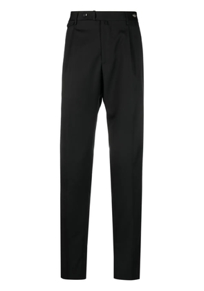 Tagliatore logo-plaque slim-cut trousers - Black