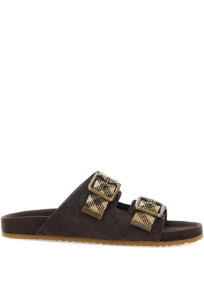 Burberry buckle strap sandals - Black