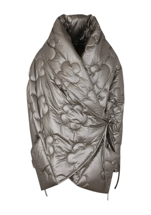 Maria Calderara flower quilted coat - Grey