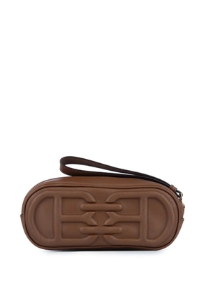 Bally logo-embossed clutch bag - Brown
