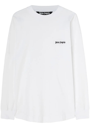 Palm Angels embroidered-logo long-sleeve T-shirt - White