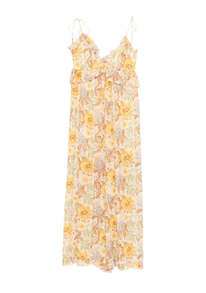 ZIMMERMANN ruffled floral jumpsuit - Neutrals