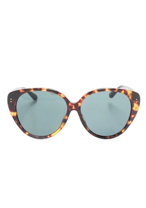 Linda Farrow Katia round-frame sunglasses - Brown