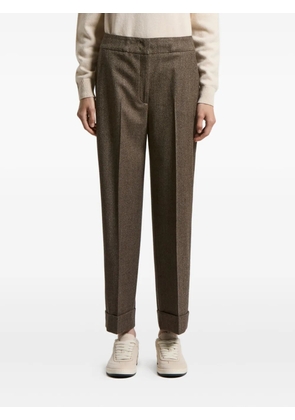 Peserico cuffed-hem trousers - Brown