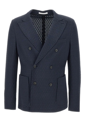 Paolo Pecora patterned-jacquard blazer - Blue