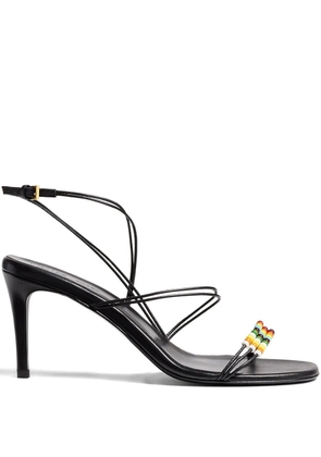 KHAITE Loop beaded sandals - Black