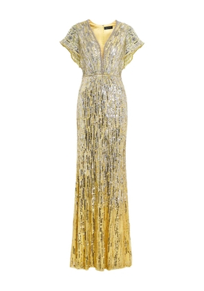 Jenny Packham Dusk sequin-embellished gown - Gold