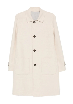 Eleventy patch-pocket single-breasted coat - Neutrals
