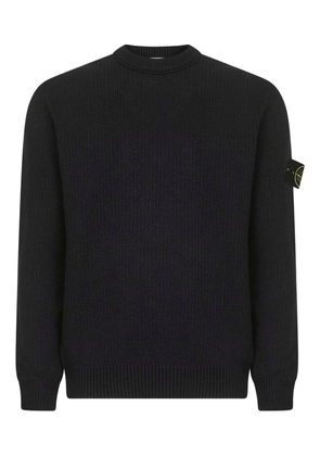 Stone Island ribbed crew-neck sweater - Black
