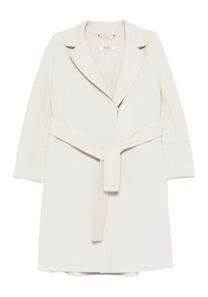'S Max Mara belted lapel coat - White