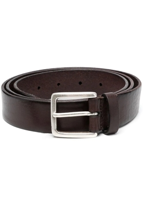Dell'oglio square-buckle leather belt - Brown
